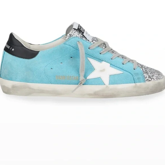 Golden Goose Blue and Silver Sneakers - Picture 6 of 6